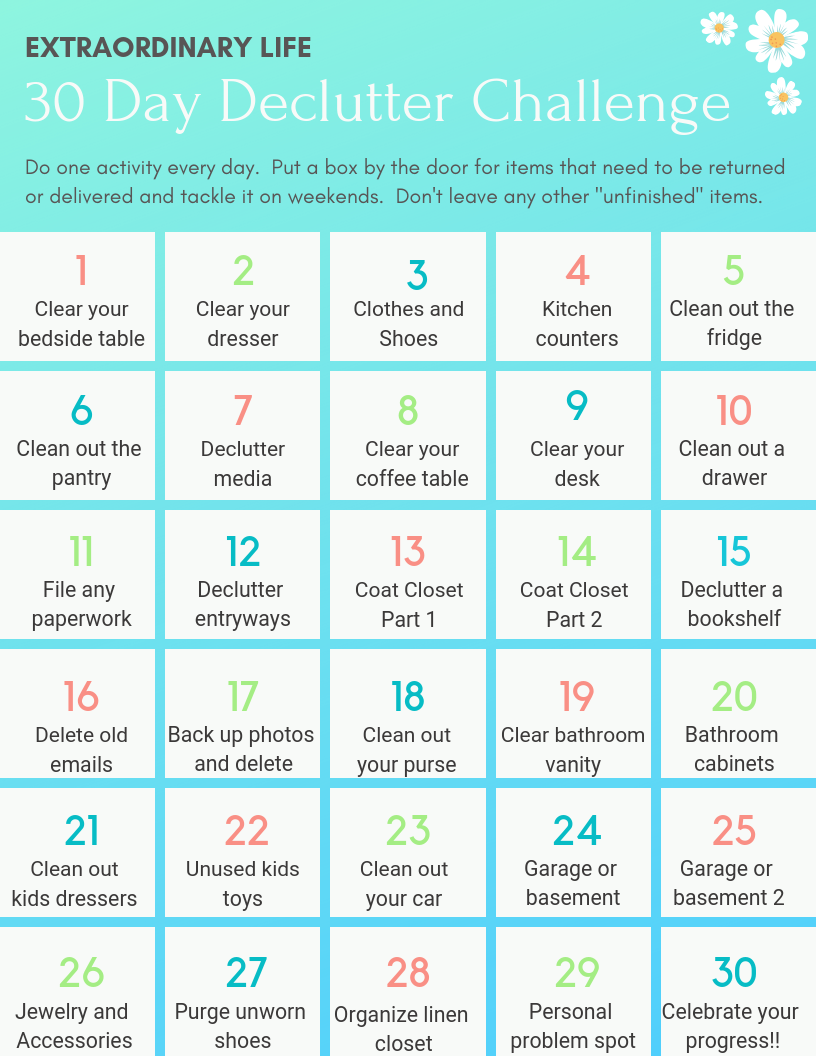 A 30-Day Minimalist Challenge: Declutter Your Life A 30-Day Minimalist Challenge: Declutter Your Life