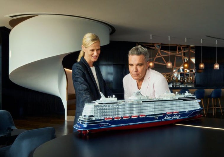 British Pop Star Robbie Williams' Cruise Ship Christening Event In Malaga British Pop Star Robbie Williams' Cruise Ship Christening Event In Malaga