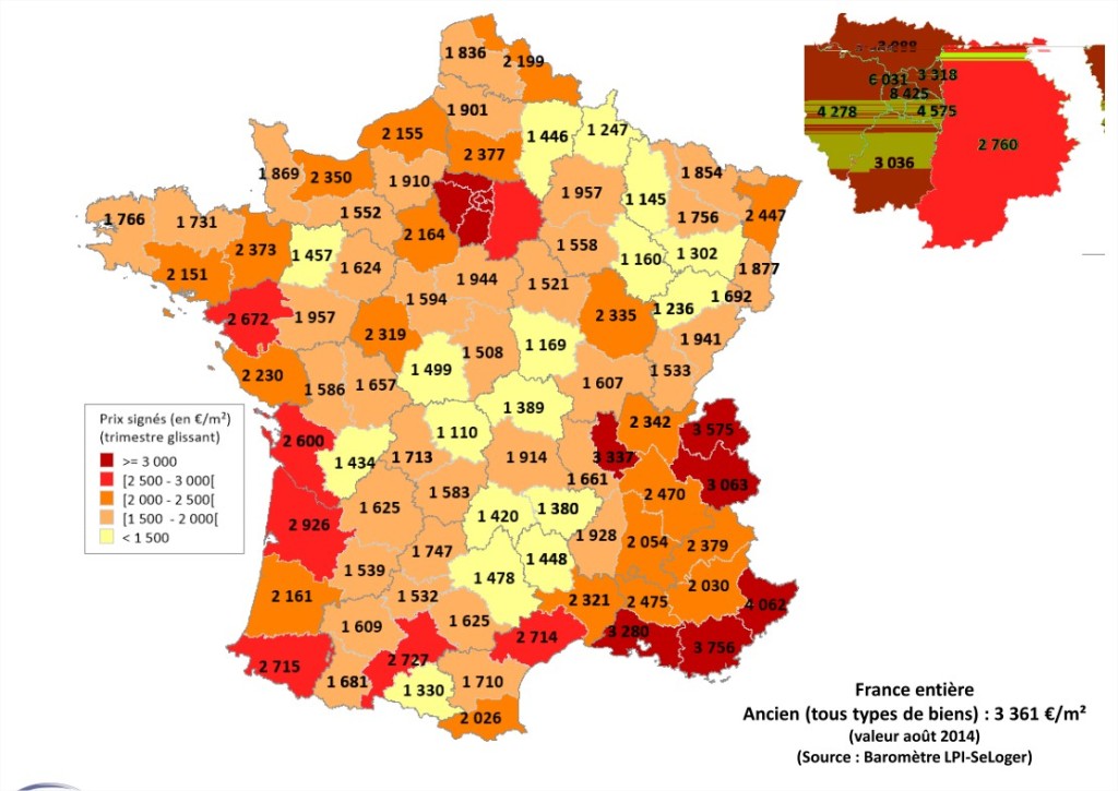 Carte Des Prix Immobiliers: Suivez L'évolution Des Prix Des Maisons En France Carte Des Prix Immobiliers: Suivez L'évolution Des Prix Des Maisons En France
