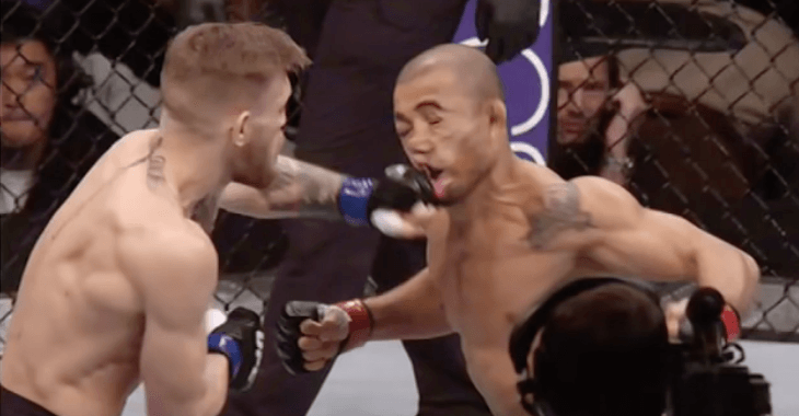 Conor McGregor Supports BKFC Fighter's Aldo-Inspired Press Conference Stunt Conor McGregor Supports BKFC Fighter's Aldo-Inspired Press Conference Stunt