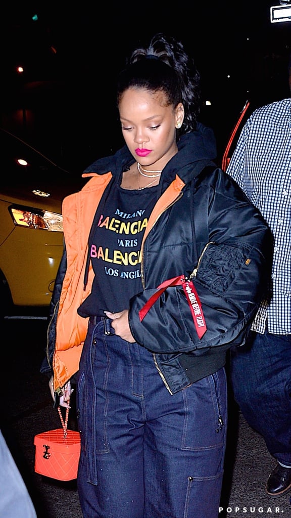 Cool Girl Rihanna: New Engagement Ring And Chic Red Heels Look Cool Girl Rihanna: New Engagement Ring And Chic Red Heels Look