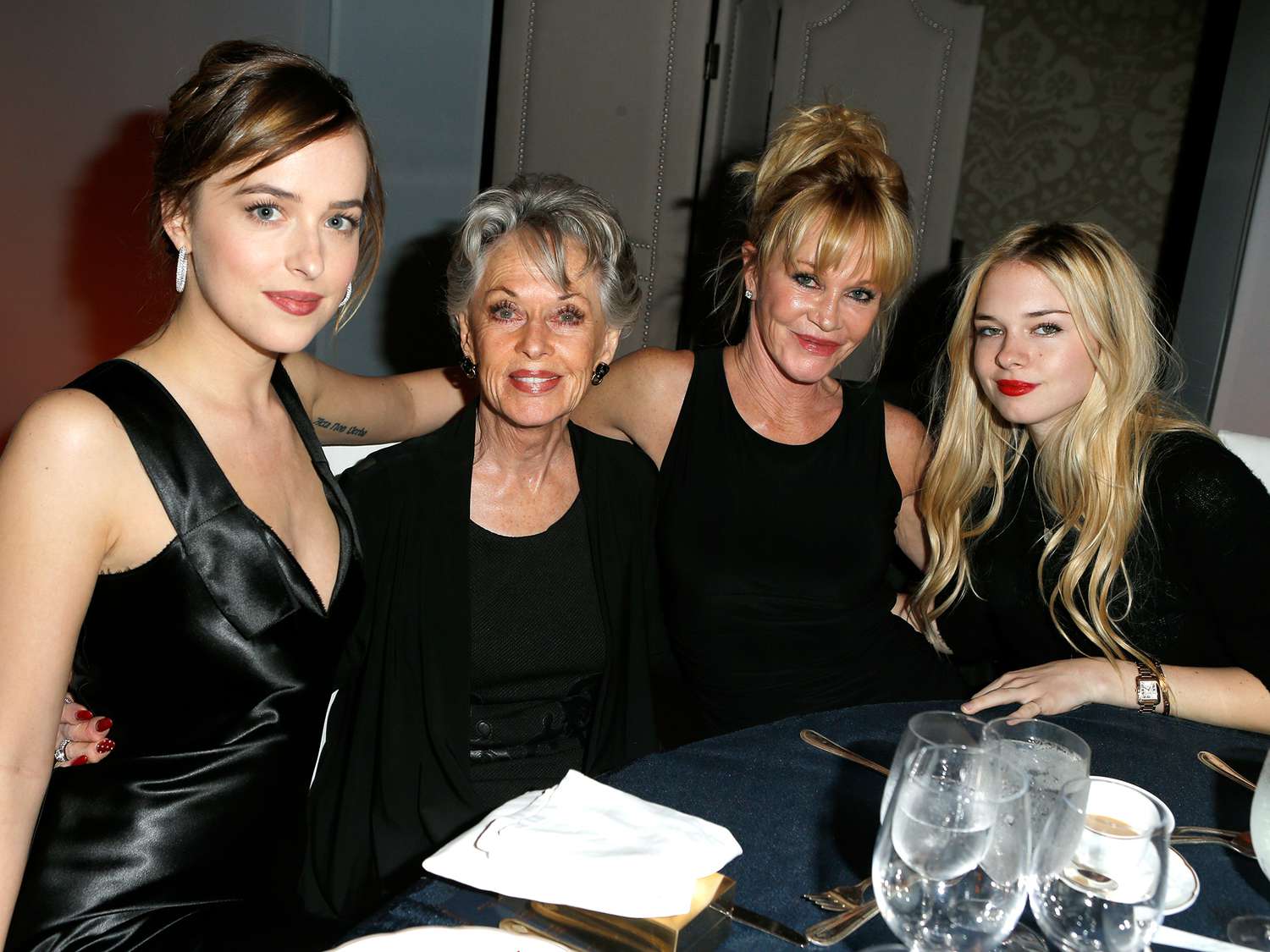 Dakota Johnson With Family At Dakota Johnson With Family At
