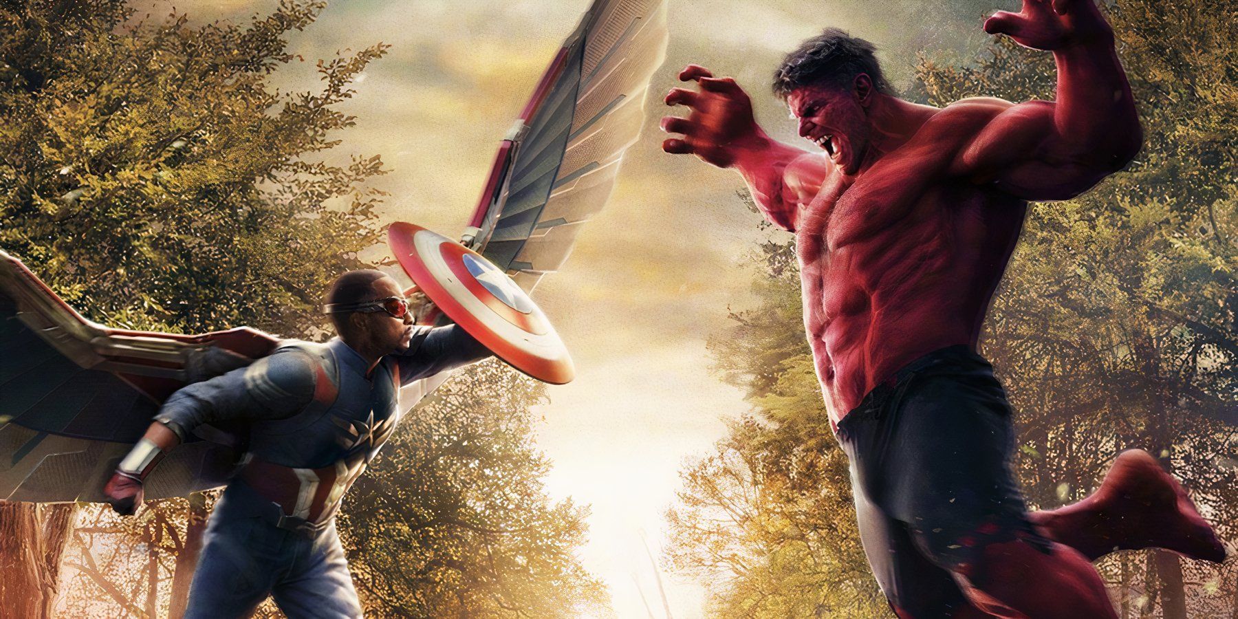 Disney 2D Style: Imagining Sam Wilson's Captain America & Red Hulk In Brave New World Disney 2D Style: Imagining Sam Wilson's Captain America & Red Hulk In Brave New World