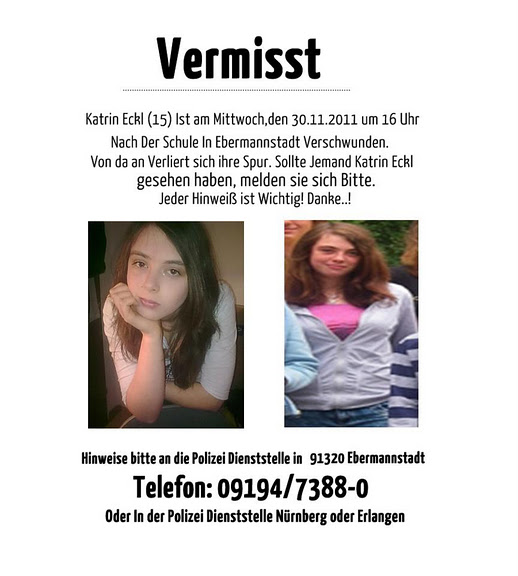 Dringend Vermisst: 13-jähriges Mädchen Seit Sonnabend Abgängig Dringend Vermisst: 13-jähriges Mädchen Seit Sonnabend Abgängig