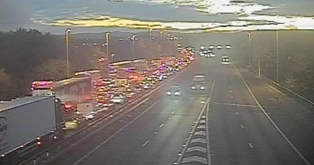 Emergency Services Respond To M56 Overturn Crash; One Casualty Emergency Services Respond To M56 Overturn Crash; One Casualty