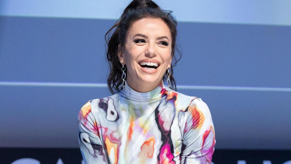 Eva Longoria Promotes New Disney Movie In Stunning Michael Kors Gown Eva Longoria Promotes New Disney Movie In Stunning Michael Kors Gown