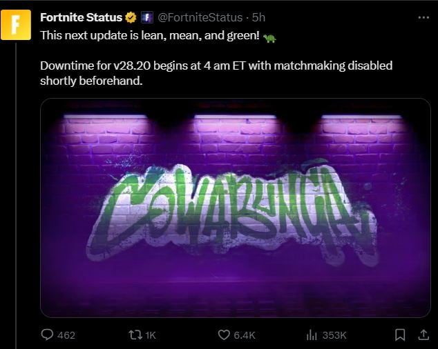 Fortnite Update 34.30: Downtime, Server Status & Patch Notes Fortnite Update 34.30: Downtime, Server Status & Patch Notes