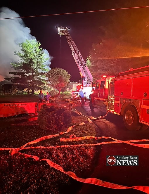 Franklin County Fire: 600-Foot Chicken Barn Engulfed In Flames