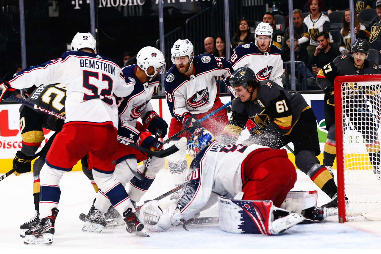 Golden Knights Beat Blue Jackets; Hill's 27 Saves Secure Win Golden Knights Beat Blue Jackets; Hill's 27 Saves Secure Win