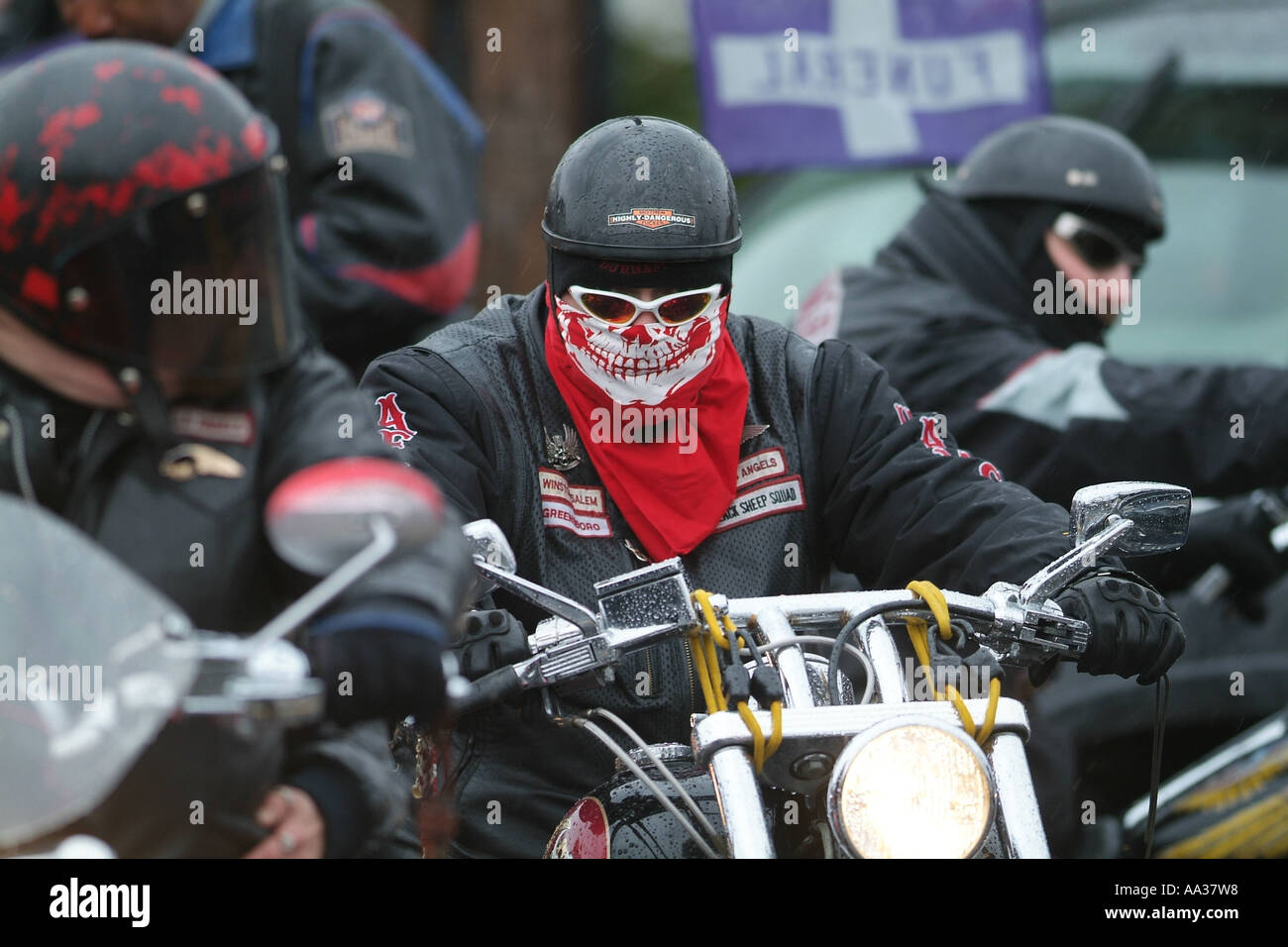Hells Angels Motorcycle Club Mourns Loss At Member's Funeral