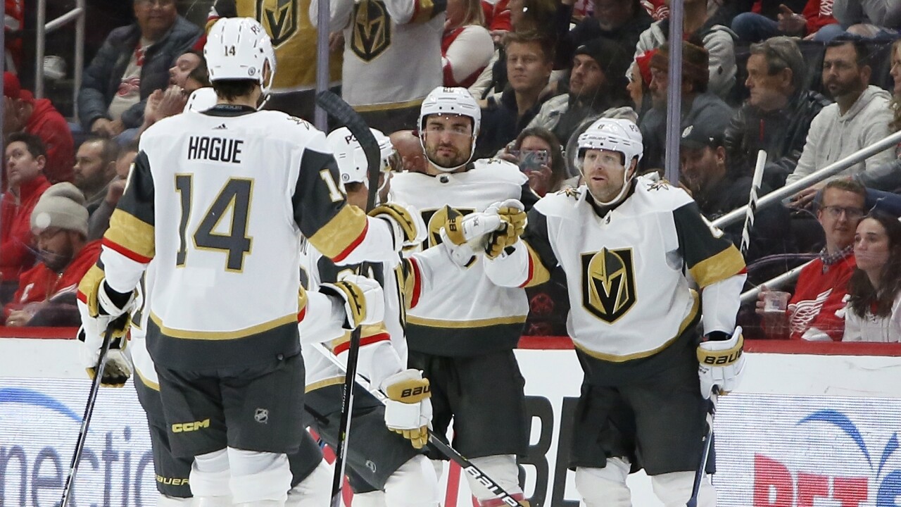 Hertl's Hat Trick Leads Golden Knights Past Red Wings Hertl's Hat Trick Leads Golden Knights Past Red Wings