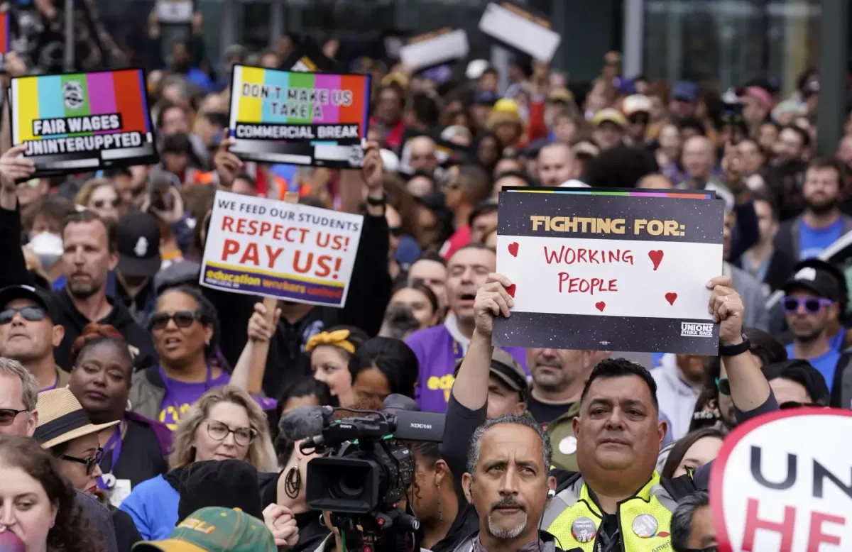 Hollywood Production Grinds To Halt Amidst Joint Writers' And Actors' Strike Hollywood Production Grinds To Halt Amidst Joint Writers' And Actors' Strike