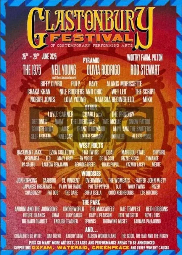 Leaked Glastonbury 2025 Lineup: Confirmed Acts And Ticket Availability Leaked Glastonbury 2025 Lineup: Confirmed Acts And Ticket Availability