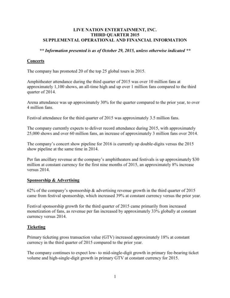 Live Nation Expands European Footprint With 356 Entertainment Group Purchase In Malta Live Nation Expands European Footprint With 356 Entertainment Group Purchase In Malta