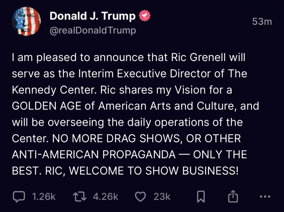 Live Nation's New Board Member: Richard Grenell, Kennedy Center Head And Trump Associate Live Nation's New Board Member: Richard Grenell, Kennedy Center Head And Trump Associate