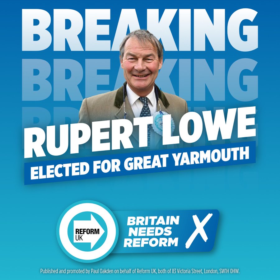 Lowe Shifts Focus To Great Yarmouth After Reform Party Fallout Lowe Shifts Focus To Great Yarmouth After Reform Party Fallout
