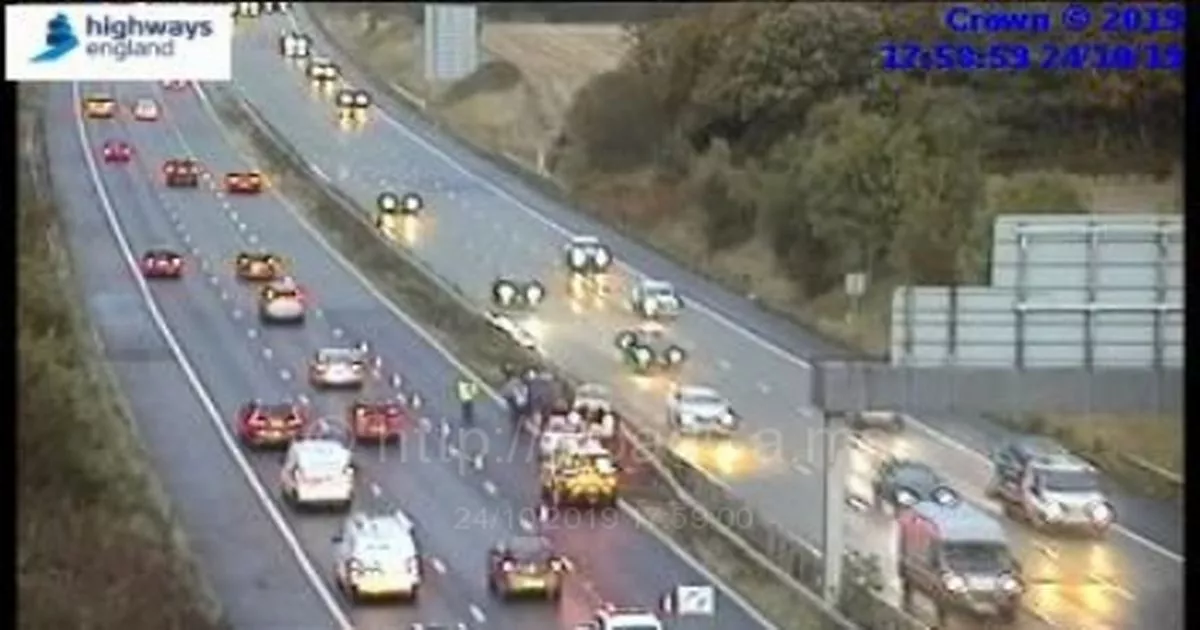 M56 Motorway Incident: Car Crash With Injuries, Paramedic Response M56 Motorway Incident: Car Crash With Injuries, Paramedic Response