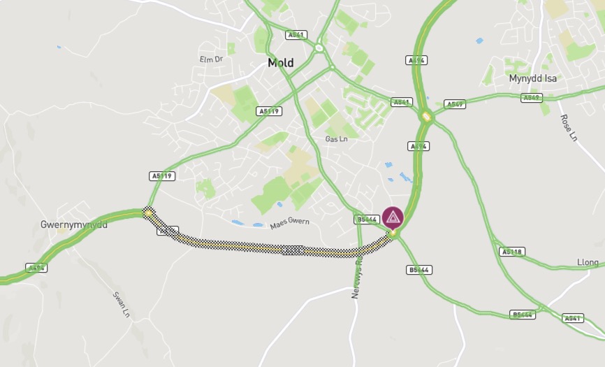 M56 Road Closure: Cheshire/Deeside Border Collision Results In Traffic Problems M56 Road Closure: Cheshire/Deeside Border Collision Results In Traffic Problems