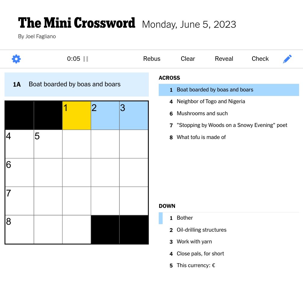 March 6, 2025 NYT Mini Crossword Answers & Clues March 6, 2025 NYT Mini Crossword Answers & Clues