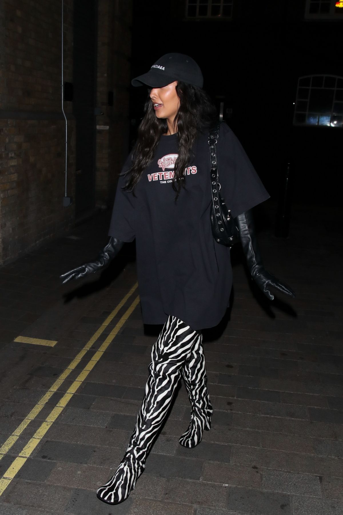 Maya Jama Steps Out With A Mysterious Date In London Maya Jama Steps Out With A Mysterious Date In London