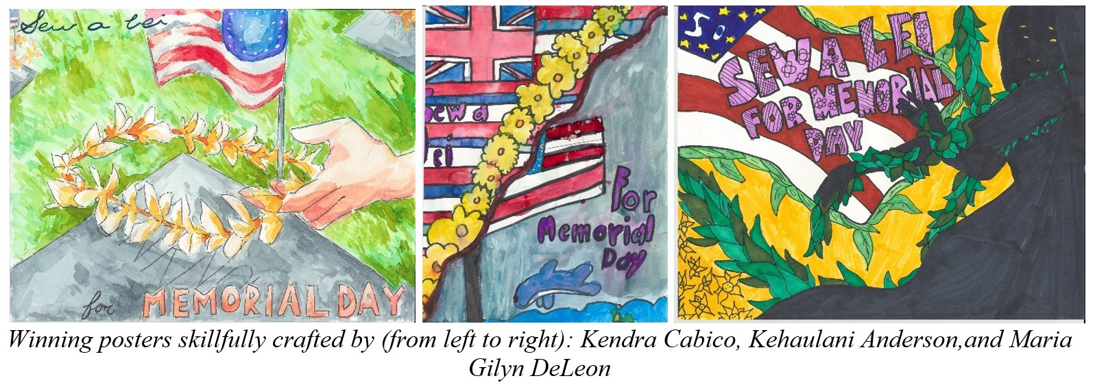 Memorial Day Poster Contest: Hawaii Keiki Celebrate With Lei-Making Art Memorial Day Poster Contest: Hawaii Keiki Celebrate With Lei-Making Art