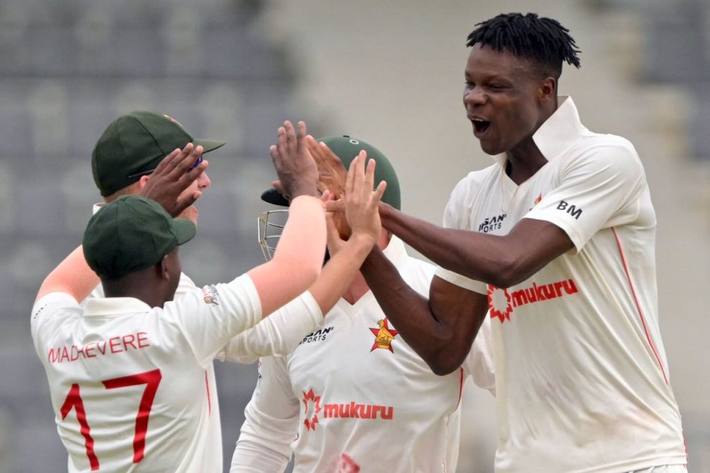 Muzarabani's Nine-Wicket Haul: Zimbabwe Clinch Historic First Test Win Against Bangladesh Muzarabani's Nine-Wicket Haul: Zimbabwe Clinch Historic First Test Win Against Bangladesh