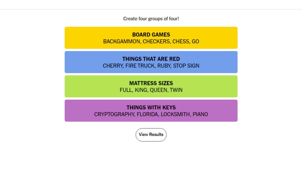 NYT Connections Game: Hints And Answers For April 15, #674 NYT Connections Game: Hints And Answers For April 15, #674