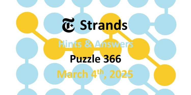 NYT Strands Game #366: Hints And Solutions For March 4th NYT Strands Game #366: Hints And Solutions For March 4th
