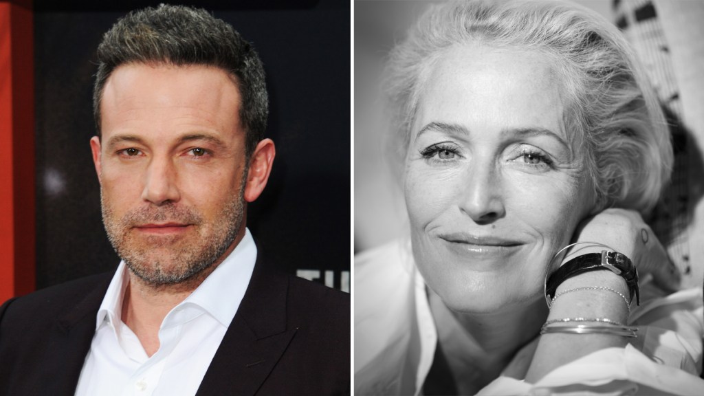 On Set: Ben Affleck And Gillian Anderson Film Action-Packed Scene On Set: Ben Affleck And Gillian Anderson Film Action-Packed Scene