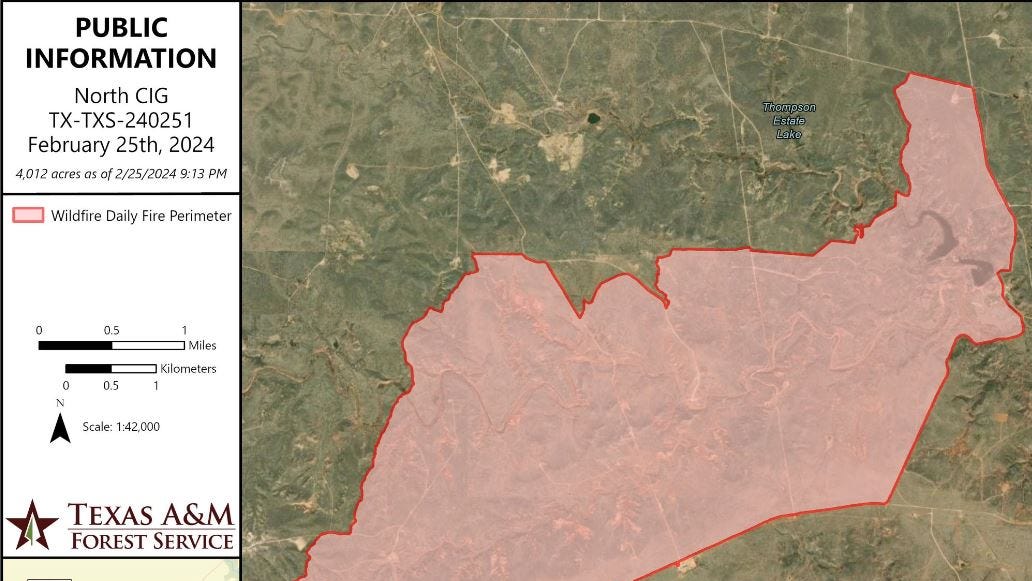 Red Flag Warning Fuels Devastating Bartlett, Texas Fire; Two Structures Lost