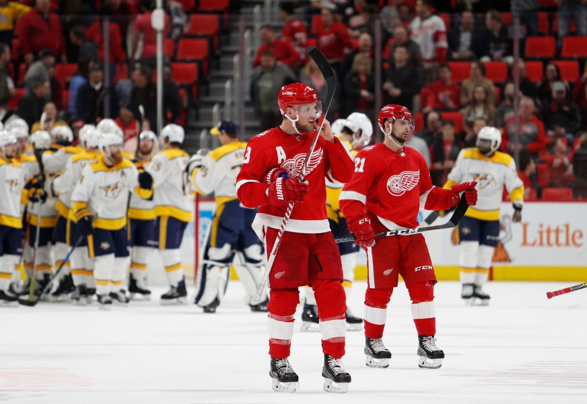 Red Wings Suffer 6-3 Defeat, Playoff Chances Diminish Red Wings Suffer 6-3 Defeat, Playoff Chances Diminish