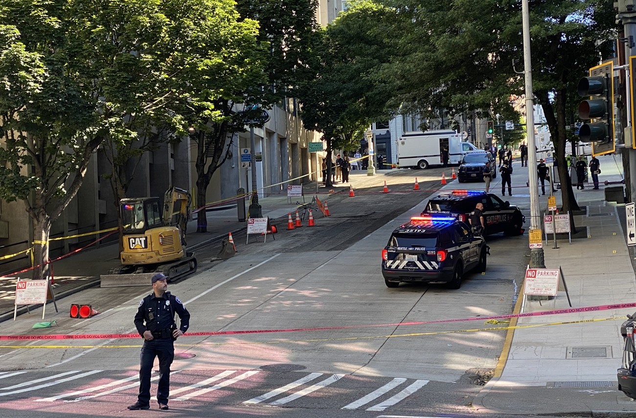 Seattle Police Respond To Double Shooting Incident Downtown Seattle Police Respond To Double Shooting Incident Downtown