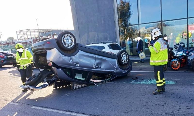 Serious M56 Motorway Collision: Car Overturns, Paramedic Response Serious M56 Motorway Collision: Car Overturns, Paramedic Response
