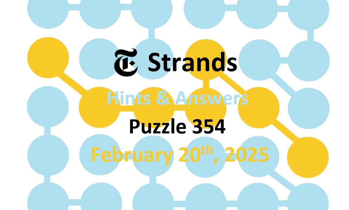 Solve NYT Strands Game #354 (February 20th): Hints & Solutions Solve NYT Strands Game #354 (February 20th): Hints & Solutions