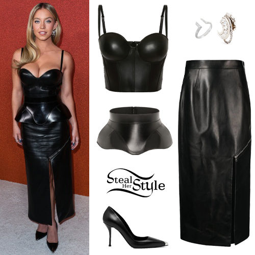 Sydney Sweeney: The Allure Of The Brown Leather Corset Blazer Sydney Sweeney: The Allure Of The Brown Leather Corset Blazer
