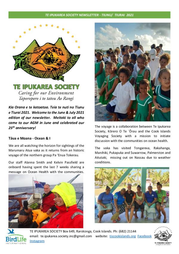 Te Ipukarea Society's Research: Understanding Understudied Seabirds Te Ipukarea Society's Research: Understanding Understudied Seabirds