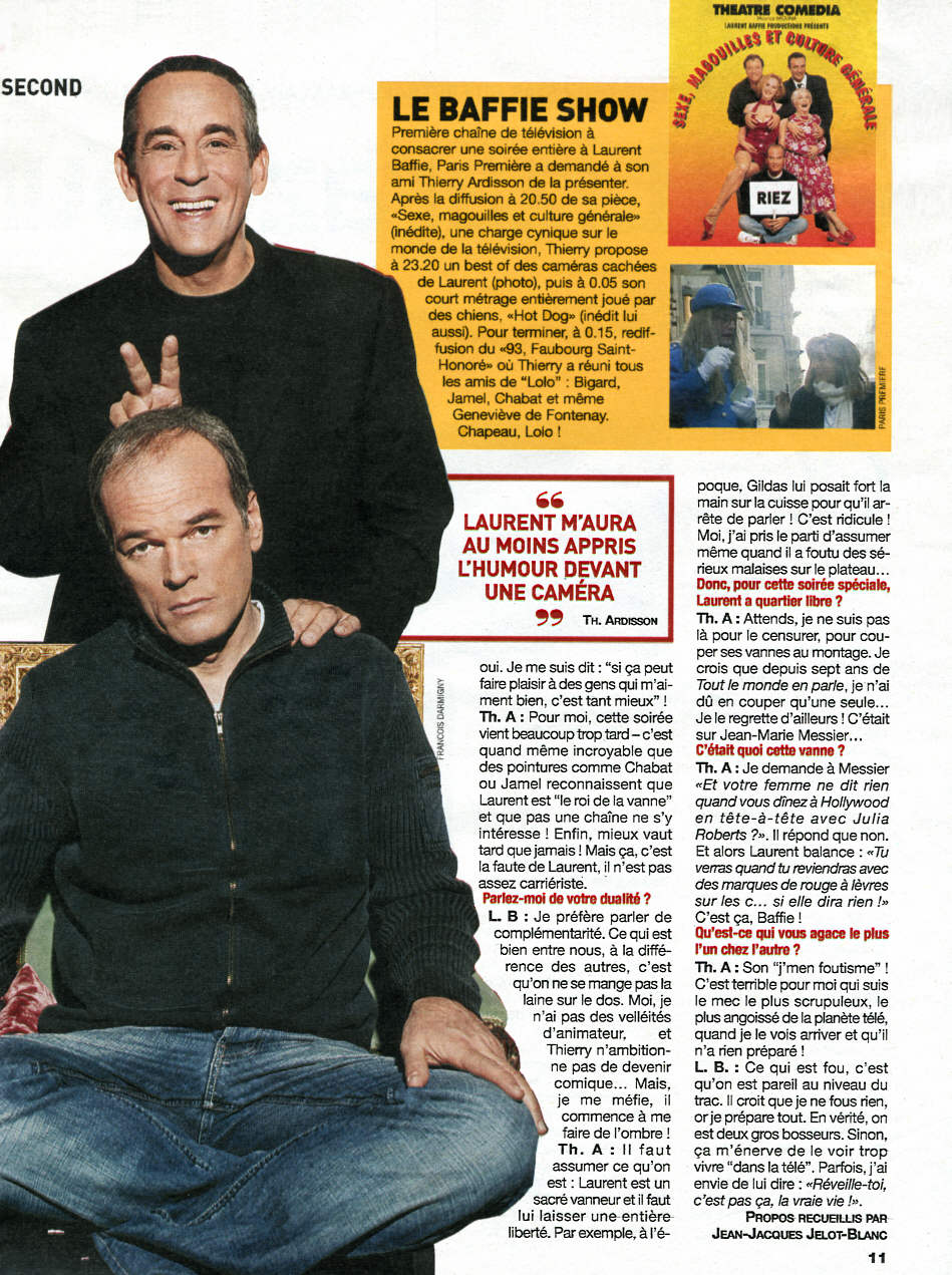 Thierry Ardisson Recadre Violemment Laurent Baffie