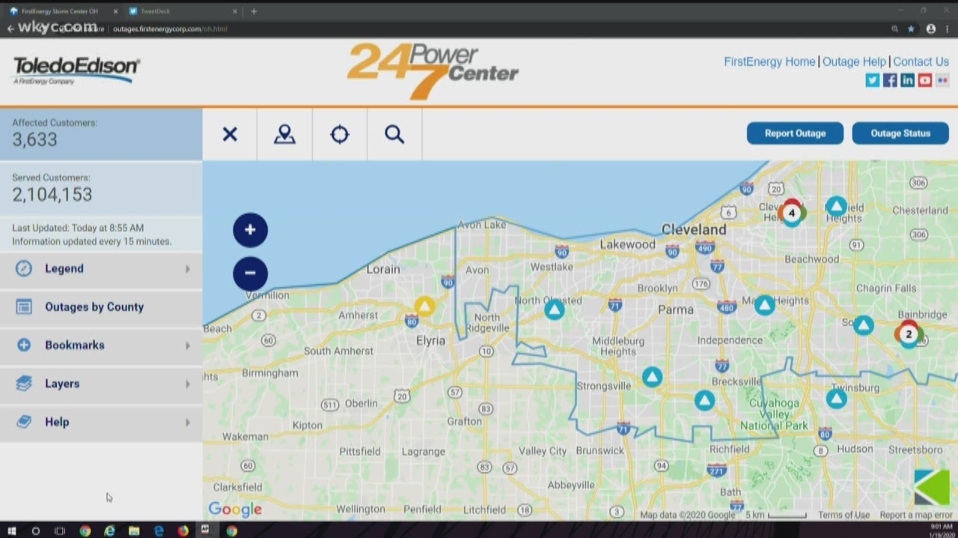Tracking Power Outages: Real-time Numbers For Northeast Ohio Tracking Power Outages: Real-time Numbers For Northeast Ohio